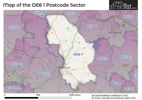Map of DE6 5HT postcode .